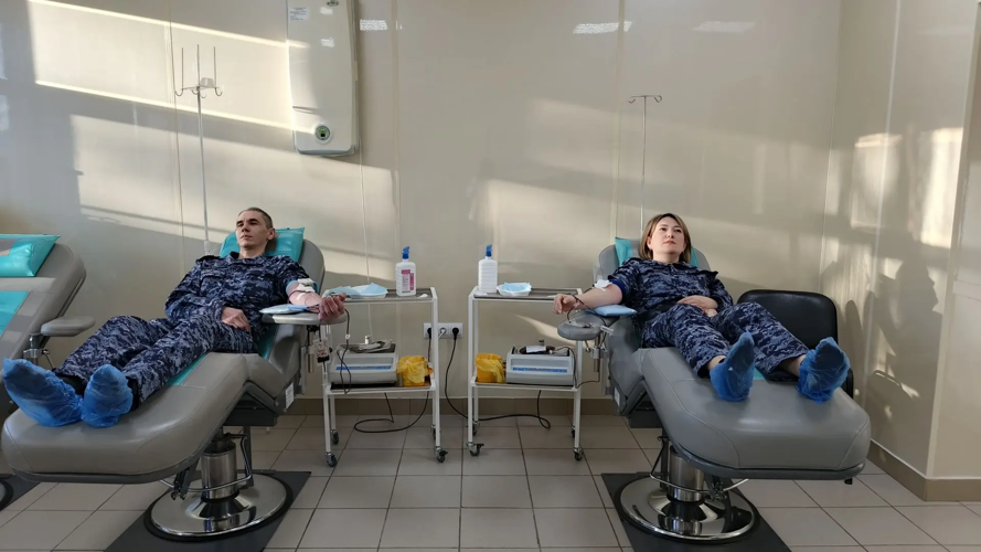 В Белорецке сотрудники Росгвардии приняли участие в донорской акции «От сердца к сердцу»